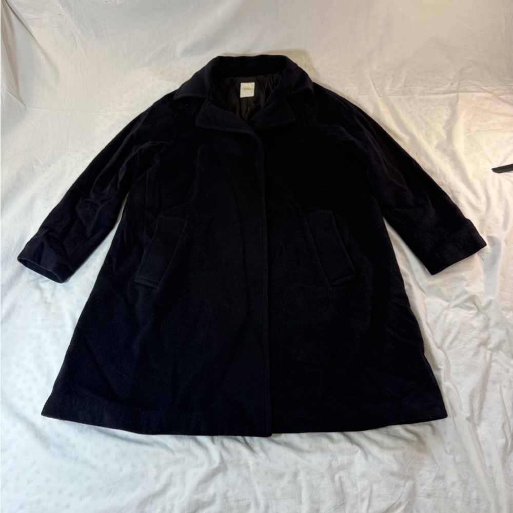 Women's Classic Wool Blend Black Coat